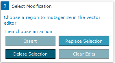 Select modification window