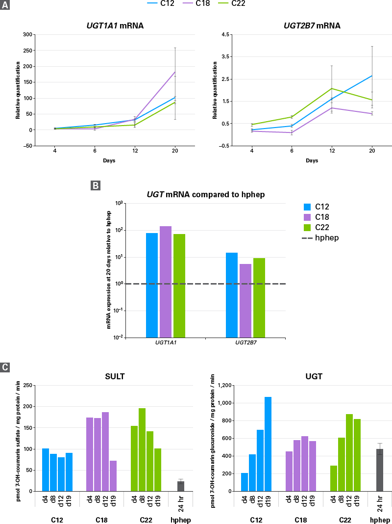 Graphs of transporter expression and activity 