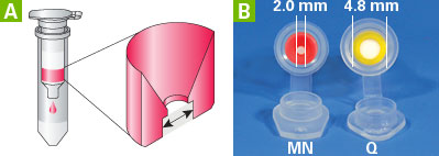 NucleoSpin XS columns are designed for efficient elution of DNA/RNA in small volumes