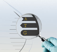 Artistic representation of DNA analysis